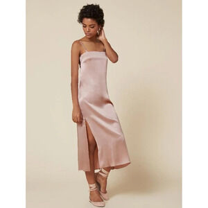 Reformation Georgia Midi Dress Blush Pink